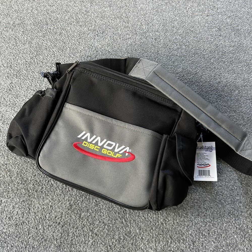 Innova Standard Bag Disc Golf Bag Gray Holds 10-12 Discs Water Resistant Pockets